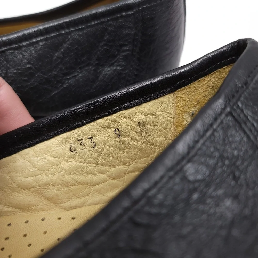 Zelli‎ Mens Crocodile Ostrich Penny Loafer Slip on Shoes Size 9